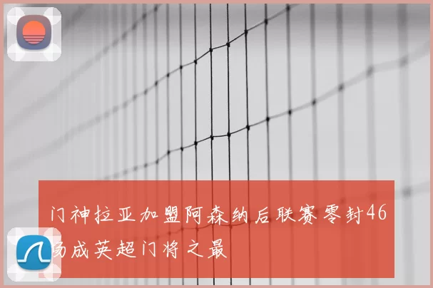 门神拉亚加盟阿森纳后联赛零封46场成英超门将之最