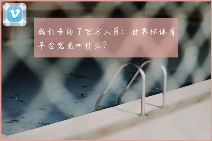 我们专访了官方人员：世界杯体育平台究竟叫什么？